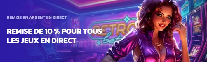 Retrobet Casino remise hebdomadaire