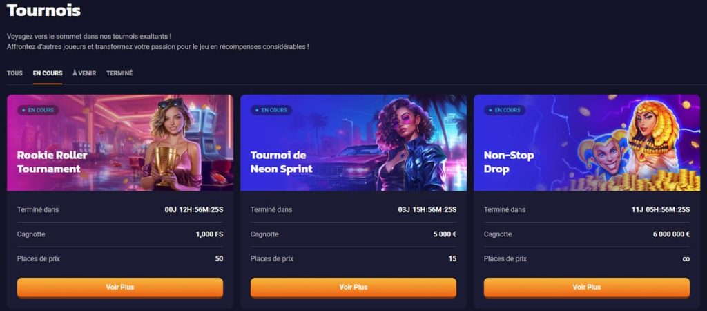 Retrobet Casino tournois